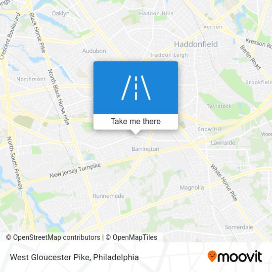 West Gloucester Pike map