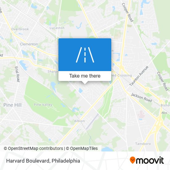 Mapa de Harvard Boulevard