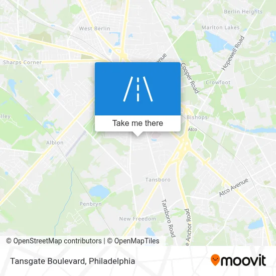 Tansgate Boulevard map