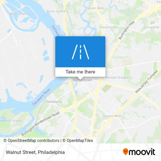 Walnut Street map