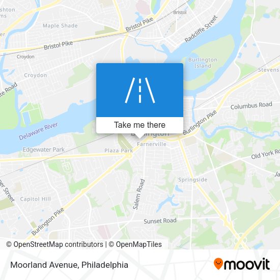 Moorland Avenue map
