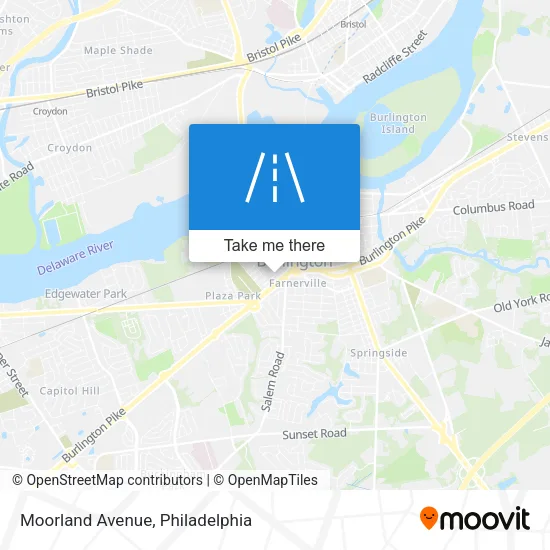 Moorland Avenue map