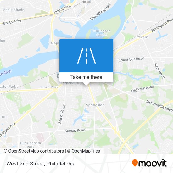 Mapa de West 2nd Street
