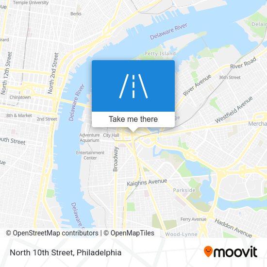 Mapa de North 10th Street