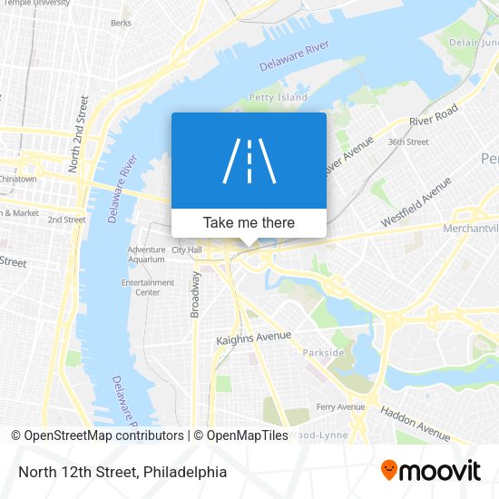 North 12th Street map
