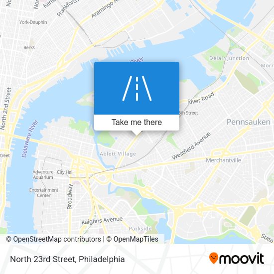North 23rd Street map