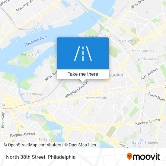 Mapa de North 38th Street