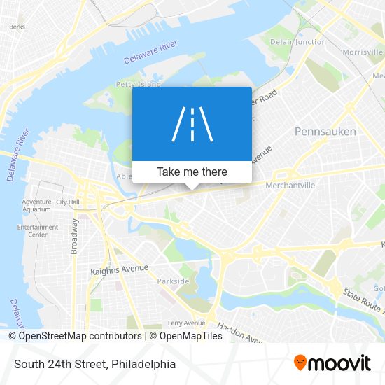South 24th Street map