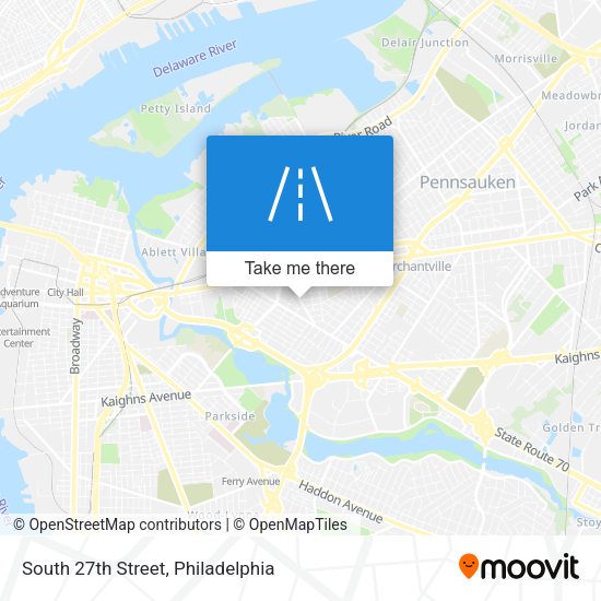 South 27th Street map