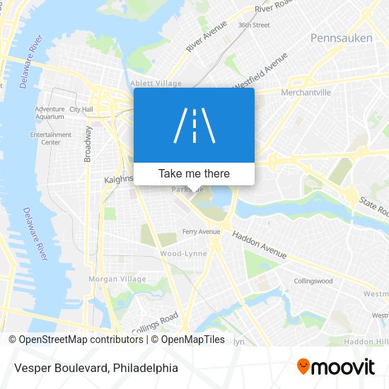 Vesper Boulevard map