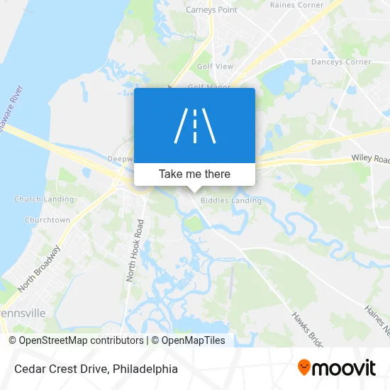 Cedar Crest Drive map