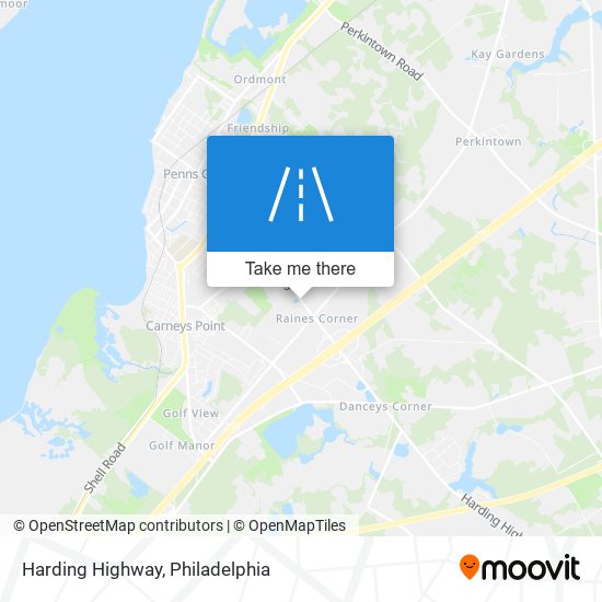 Harding Highway map