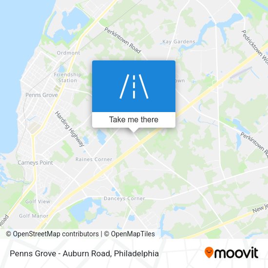 Penns Grove - Auburn Road map