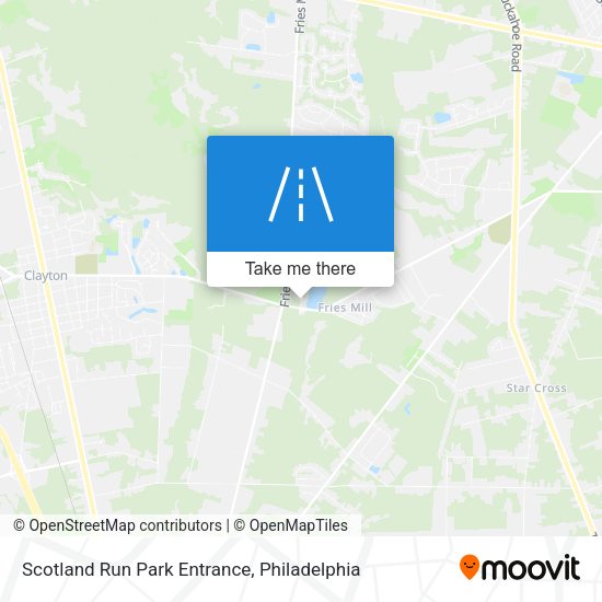 Scotland Run Park Entrance map