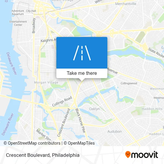Crescent Boulevard map