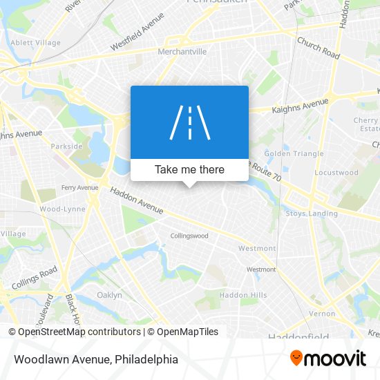 Mapa de Woodlawn Avenue