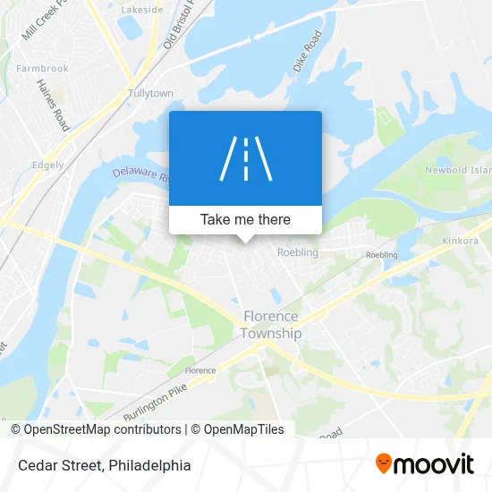 Cedar Street map
