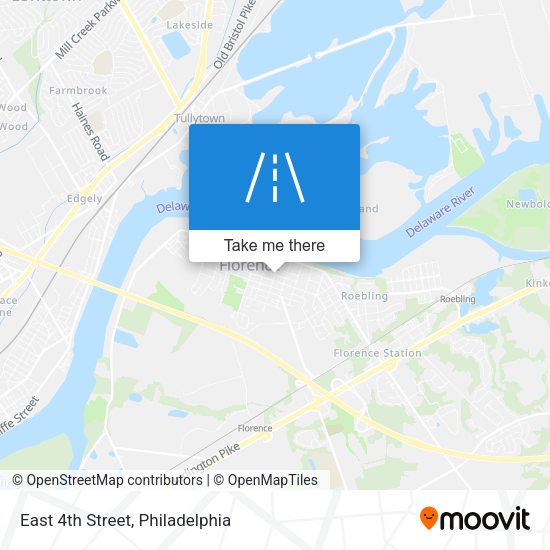 East 4th Street map