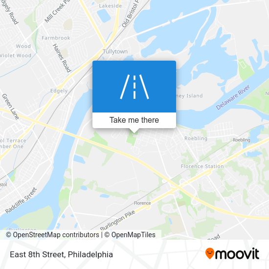 East 8th Street map