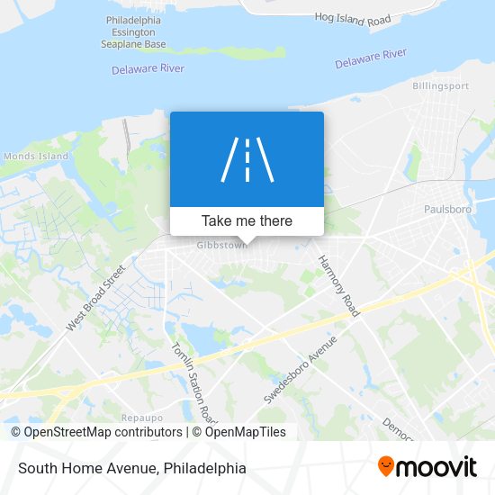 South Home Avenue map