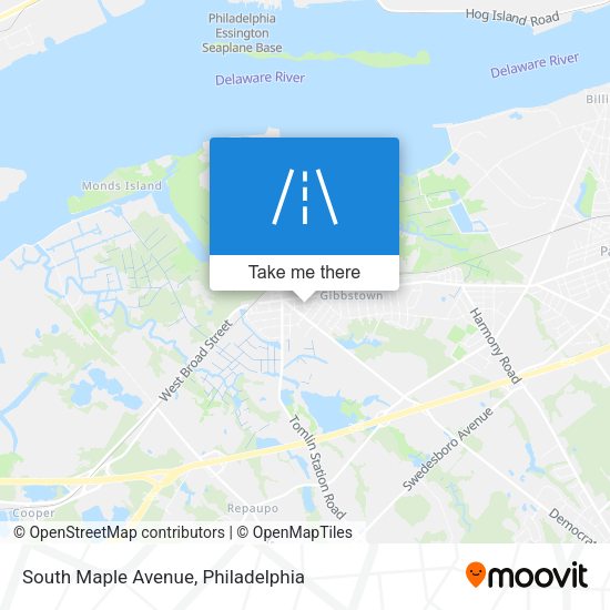 South Maple Avenue map