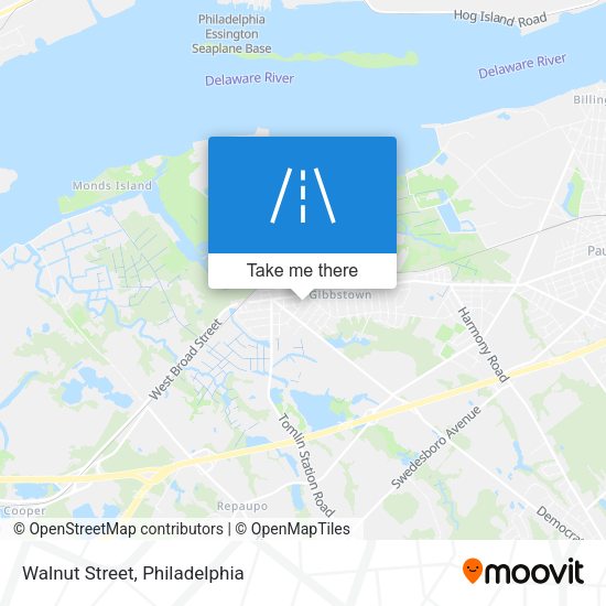 Mapa de Walnut Street