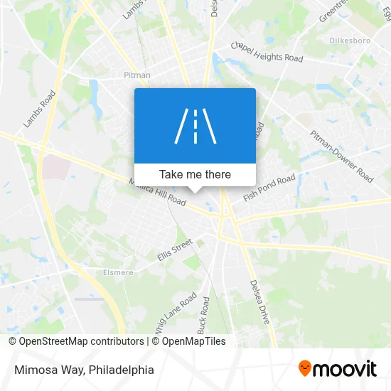 Mimosa Way map