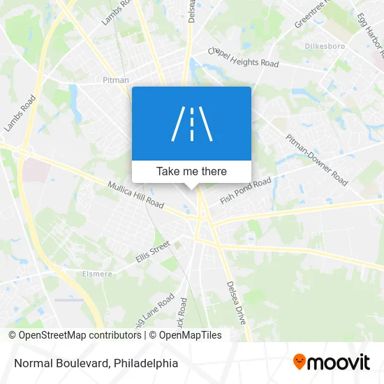 Normal Boulevard map