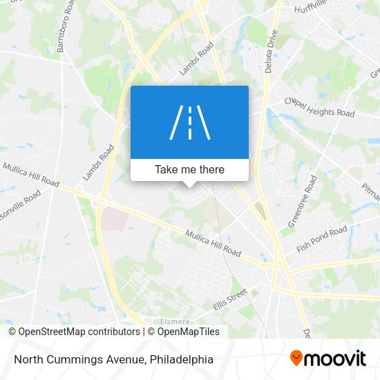 North Cummings Avenue map