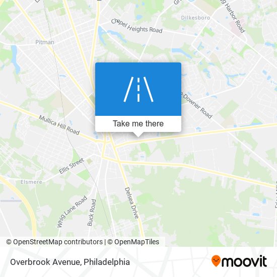 Mapa de Overbrook Avenue