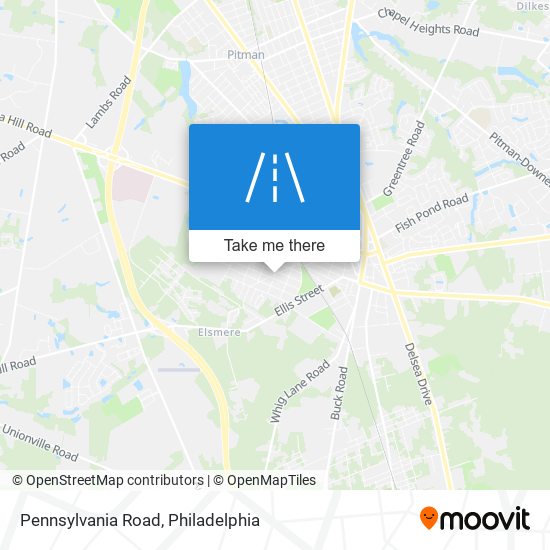 Mapa de Pennsylvania Road