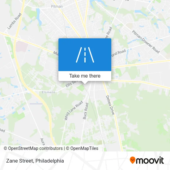 Zane Street map
