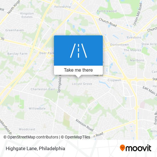 Highgate Lane map