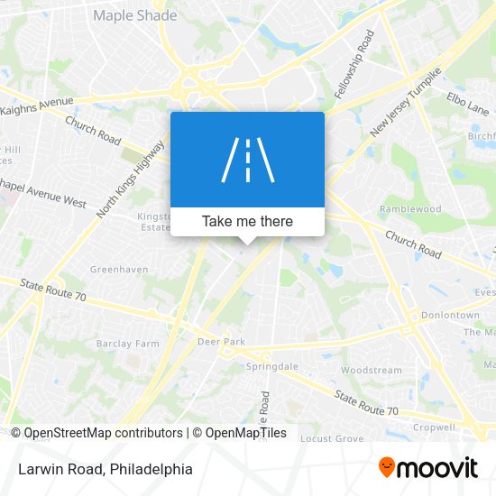Mapa de Larwin Road