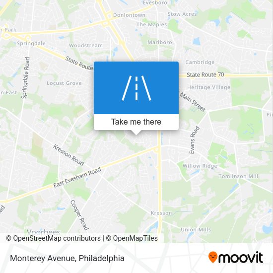 Monterey Avenue map