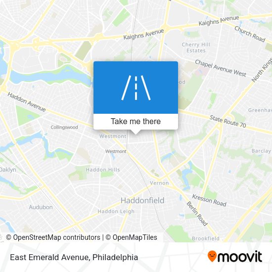East Emerald Avenue map
