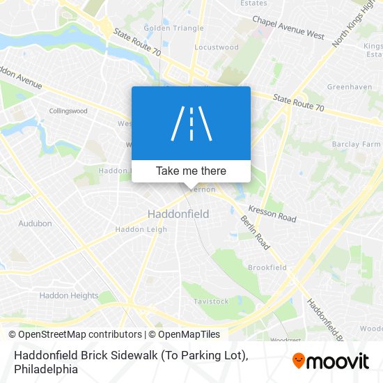 Haddonfield Brick Sidewalk (To Parking Lot) map