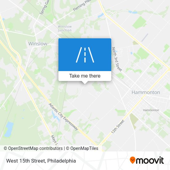 West 15th Street map