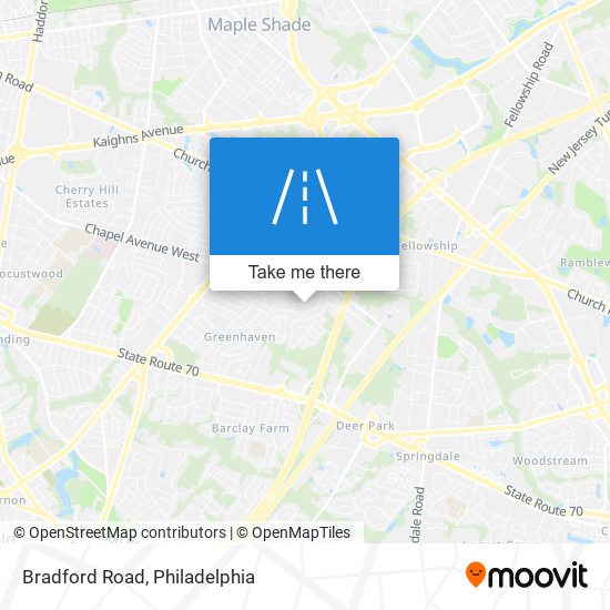 Bradford Road map