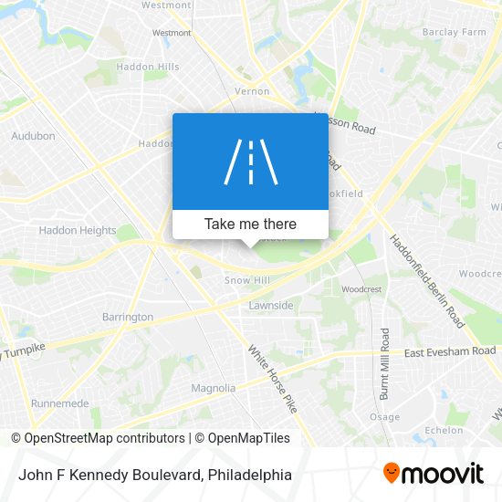 Mapa de John F Kennedy Boulevard