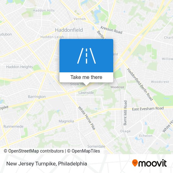 New Jersey Turnpike map