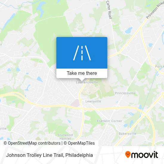 Johnson Trolley Line Trail map