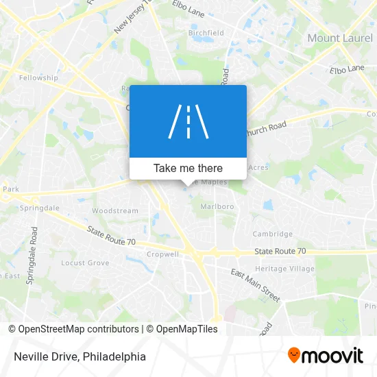 Neville Drive map
