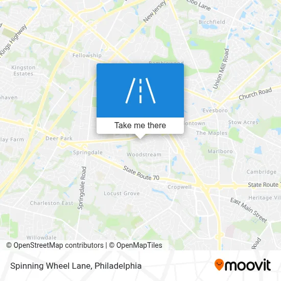 Spinning Wheel Lane map