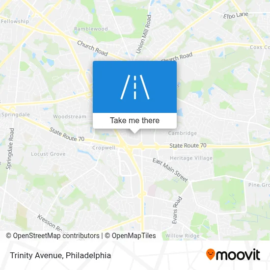 Trinity Avenue map
