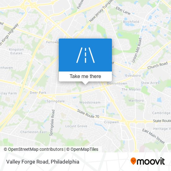 Valley Forge Road map