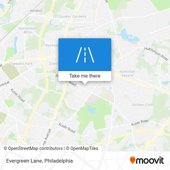 Evergreen Lane map
