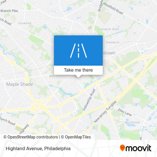 Mapa de Highland Avenue