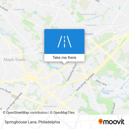 Springhouse Lane map