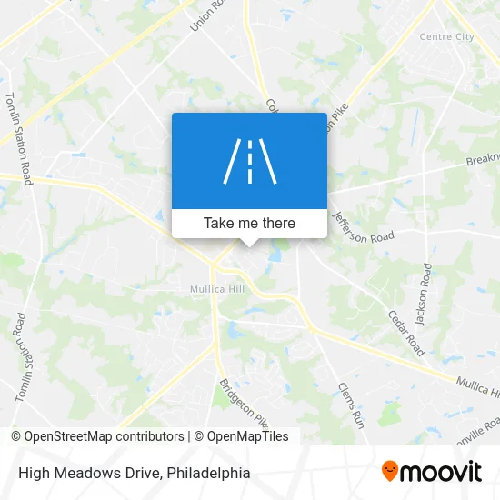 High Meadows Drive map
